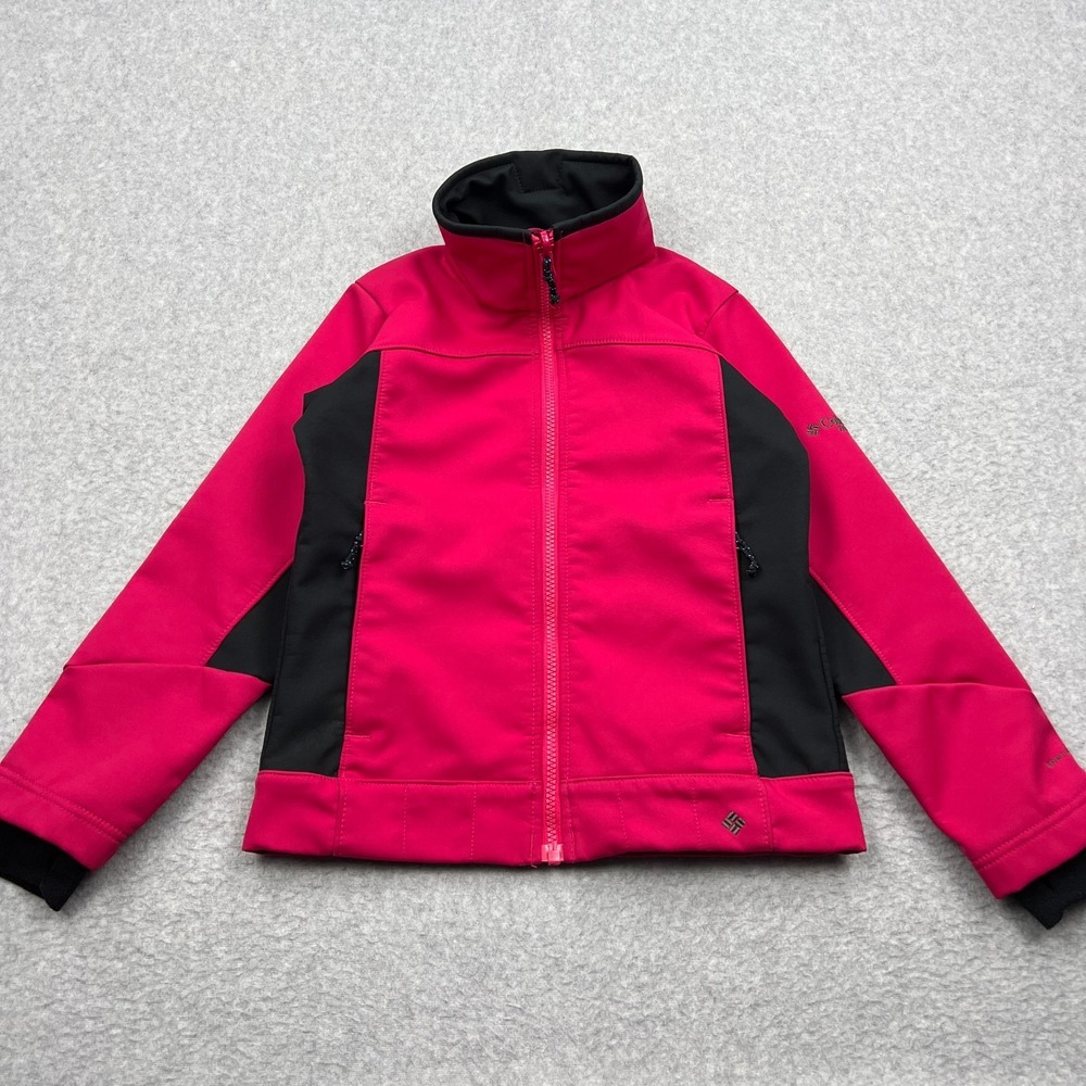 Columbia Bugaboo Titanium Interchange Pink Jacket Girls Youth 7/8 Full Zip Coat‎